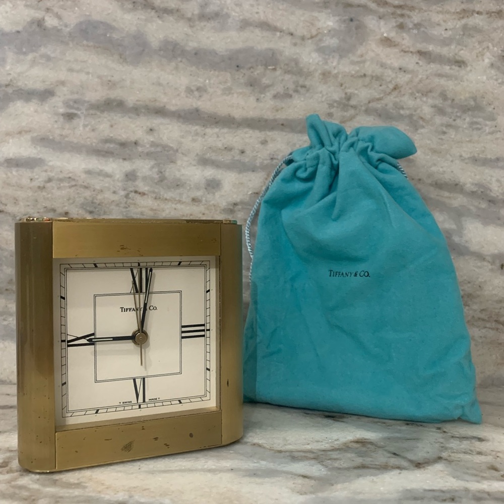 Vintage Tiffany & Co. brass alarm clock